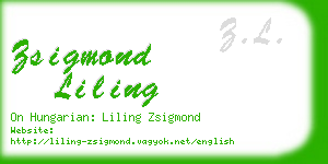 zsigmond liling business card